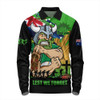 Canberra Raiders Long Sleeve Polo Shirt Fearless ANZAC Defender