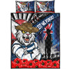Geelong Cats Quilt Bed Set Anzac Day Honor United In Spirit
