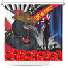 Adelaide Crows Shower Curtain Anzac Day Honor United In Spirit