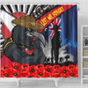 Adelaide Crows Shower Curtain Anzac Day Honor United In Spirit