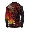 Australia Long Sleeve Polo Shirt ANZAC Day Aboriginal Guardians Of The Dawn