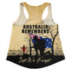 Australia Women Racerback Singlet Anzac Day Brothers In Arms Gallipoli Remembrance