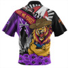 Brisbane Lions Hawaiian Shirt ANZAC Day Honor Purple Valor And Spirit