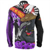 Adelaide Crows Long Sleeve Shirt ANZAC Day Honor Purple Valor And Spirit