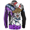 Geelong Cats Long Sleeve Shirt ANZAC Day Honor Purple Valor And Spirit