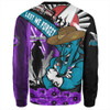 Port Adelaide Sweatshirt ANZAC Day Honor Purple Valor And Spirit