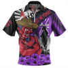 Melbourne Zip Polo Shirt ANZAC Day Honor Purple Valor And Spirit