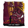 Brisbane Broncos Bedding Set Anzac Day Lest We Forget Strong Fighting Spirit