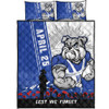 Canterbury-Bankstown Bulldogs Quilt Bed Set Anzac Day Lest We Forget Strong Fighting Spirit