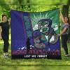 New Zealand Warriors Quilt Anzac Day Lest We Forget Strong Fighting Spirit