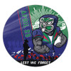 New Zealand Warriors Round Rug Anzac Day Lest We Forget Strong Fighting Spirit