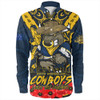 North Queensland Cowboys Long Sleeve Shirt Ripped Legacy Of The Game The ANZAC Spirit Lives On