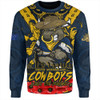 North Queensland Cowboys Sweatshirt Ripped Legacy Of The Game The ANZAC Spirit Lives On