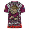 Queensland Maroons T-Shirt Ripped Legacy Of The Game The ANZAC Spirit Lives On