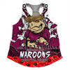 Queensland Maroons Women Racerback Singlet Ripped Legacy Of The Game The ANZAC Spirit Lives On