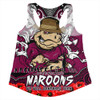 Queensland Maroons Women Racerback Singlet Ripped Legacy Of The Game The ANZAC Spirit Lives On
