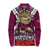Queensland Maroons Long Sleeve Polo Shirt Ripped Legacy Of The Game The ANZAC Spirit Lives On