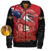 Redcliffe Dolphins Bomber Jacket Heart Of A Fighter Tough And Fearless