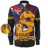 Brisbane Broncos Long Sleeve Shirt Heart Of A Fighter Tough And Fearless