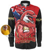 Redcliffe Dolphins Long Sleeve Shirt Heart Of A Fighter Tough And Fearless