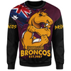 Brisbane Broncos Sweatshirt Heart Of A Fighter Tough And Fearless