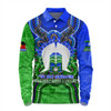 Indigenous Australian Aboriginal Long Sleeve Polo Shirt Dhari Dreams NAIDOC Edition
