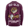 Queensland Maroons Long Sleeve T-shirt Go QLD Maroons Break The Limit