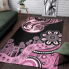 Australia Area Rug Pattern Aboriginal Indigenous Dot Painting Baby Pink