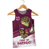 Queensland Maroons Men Singlet QLD Maroons Word Cloud Style