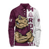 Queensland Maroons Long Sleeve Polo Shirt Queenslander Spirit Maroons Legacy