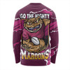 Queensland Maroons Long Sleeve T-shirt QLD Rampage Cane Toad Edition