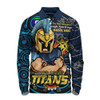 Gold Coast Titans Long Sleeve Polo Shirt Spirit Of NAIDOC Series