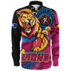 Brisbane Lions Long Sleeve Shirt Power Through Generations NAIDOC Edition