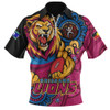 Brisbane Lions Zip Polo Shirt Power Through Generations NAIDOC Edition