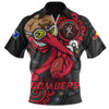 Essendon Zip Polo Shirt Power Through Generations NAIDOC Edition