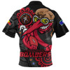 Essendon Zip Polo Shirt Power Through Generations NAIDOC Edition