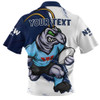 New South Wales Blues Zip Polo Shirt Battleborn Blues