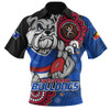 Western Bulldogs Zip Polo Shirt Power Through Generations NAIDOC Edition