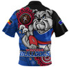 Western Bulldogs Zip Polo Shirt Power Through Generations NAIDOC Edition