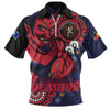 Melbourne Zip Polo Shirt Power Through Generations NAIDOC Edition