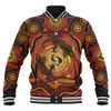 Indigenous Australian Aboriginal Baseball Jacket Gecko Dreaming Spirit Circle Edition