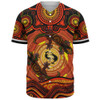 Indigenous Australian Aboriginal Baseball Shirt Gecko Dreaming Spirit Circle Edition