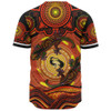 Indigenous Australian Aboriginal Baseball Shirt Gecko Dreaming Spirit Circle Edition