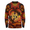 Indigenous Australian Aboriginal Long Sleeve T-shirt Gecko Dreaming Spirit Circle Edition