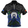 Indigenous Australian Aboriginal Zip Polo Shirt Torres Warrior Legacy NAIDOC Journey