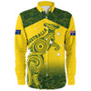 Indigenous Australian Aboriginal Long Sleeve Shirt Dreamtime Kangaroo Australia Pride