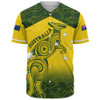 Indigenous Australian Aboriginal Baseball Shirt Dreamtime Kangaroo Australia Pride