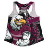 Manly Warringah Sea Eagles Women Racerback Singlet NAIDOC Indigenous Warrior Spirit