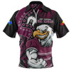 Manly Warringah Sea Eagles Zip Polo Shirt NAIDOC Indigenous Warrior Spirit