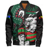 South Sydney Rabbitohs Bomber Jacket NAIDOC Indigenous Warrior Spirit